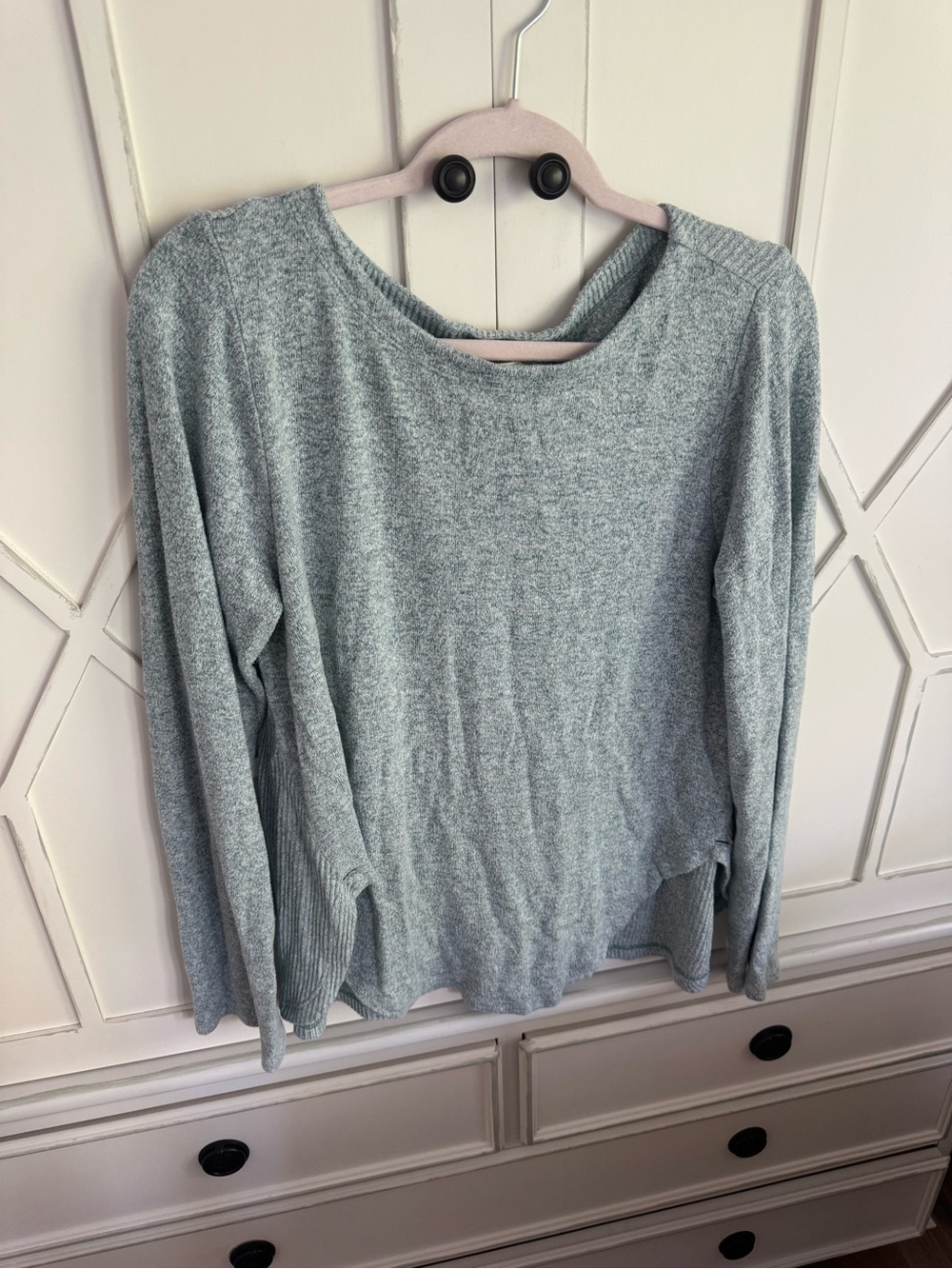 saturday sunday by anthropologie Light Seafoam Crewneck Knit Pullover Sweater